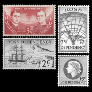 Robert Falcon Scott  on stamps of the Ross Dependency 1967