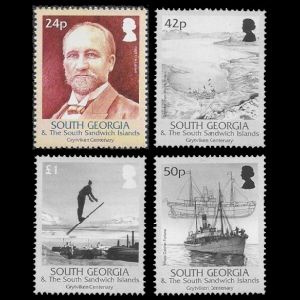 Carl Anton Larsen on stamp of South Georgia and the South Sandwich Islands 2004