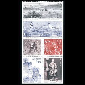 Carl Linnaeus on stamps of Sweden 1978