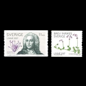 Carl Linnaeus on stamps of Sweden 2007