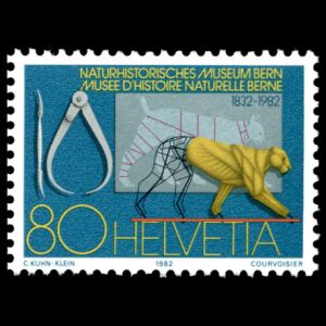 Museum of Natural History in Bern on stamp of Switzerland 1982