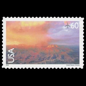 The Grand Canyon on stamp of USA 2000