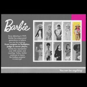 Paleontologist Barbie on a U.S. stamp, 2026