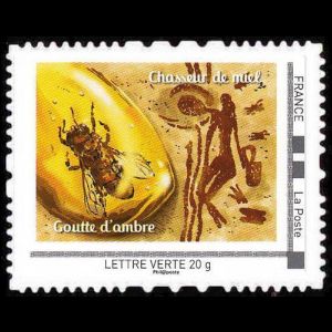 Bee in Amber on stamp of France 2014