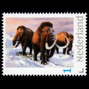 Mammoths on personalized stamp of the Neatherlands 2019