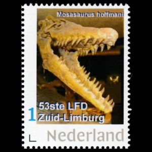 Mosasaurus hoffmanni on personalized stamp of the Neatherlands 2019
