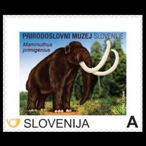 Mammoth on personalized stamp of Slovenia 2013, Click for details