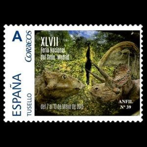 Dinosaurs on personalized stamps of Spain 2015