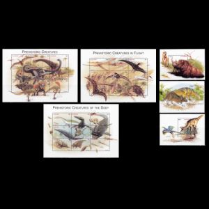 Dinosaurs and other prehistoric animals on stamps of Lesotho 1998