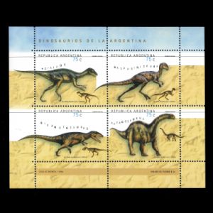 Dinosaurs on stamps of Argentina 1998
