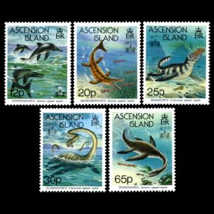 Prehistoric Aquatic Reptiles on stamps of Ascension Island 1994