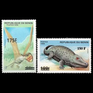 Prehistoric animals on stamps of Benin 2019