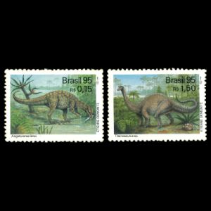 Dinosaurs on stamps of Brazil 1995