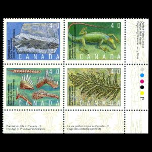 prehistoric animals on stamps of Canada 1991