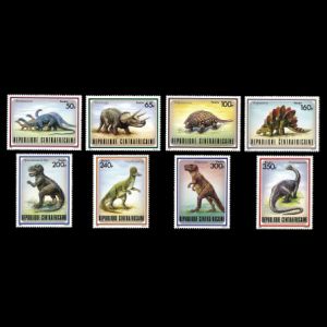 Dinosaurs on stamps of Central African Republic 1988