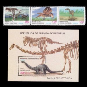 Prehistoric animals on stamps of Equatorial Guinea 2001