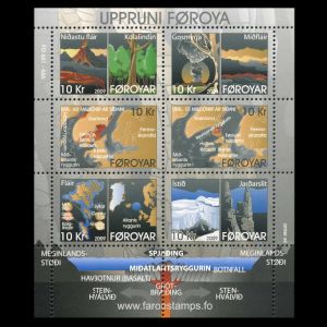The origin of the Faroe Islands on stamps from 2009