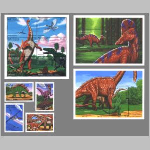 Dinosaurs on stamps of Grenada 1997