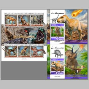 Prehistoric animals on stamps of Guinea 2025