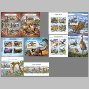 Prehistoric animals on stamps of Maldives 2018