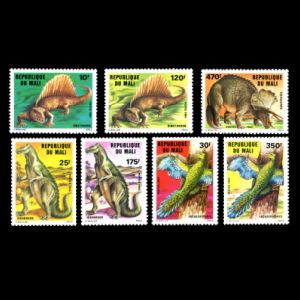 dinosaurs and prehistoric animals on stamps of Mali 1984