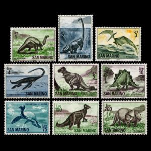 Dinosaurs and other prehistoric animals on stamps of San Marino 1965