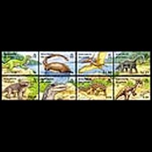 Dinosaurs on stamps of Solomon islands 2006