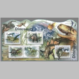 Dinosaurs on stamps of Solomon islands 2012