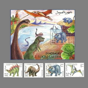Dinosaurs on stamp of Somalia 1993