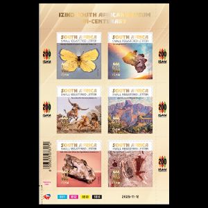 Prehistoric animals on stamps of South Africa 2025