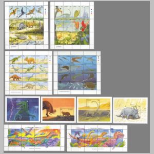 Dinosaurs on stamps of Saint Vincent and the Grenadines 1994