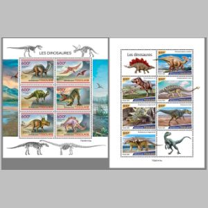 Prehistoric animals on stamps of Togo 2024