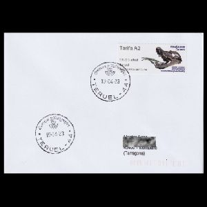 Teruel ATM stamp on circulated letter, Spain 2023 Teruel ATM stamp on circulated letter, Spain 2023