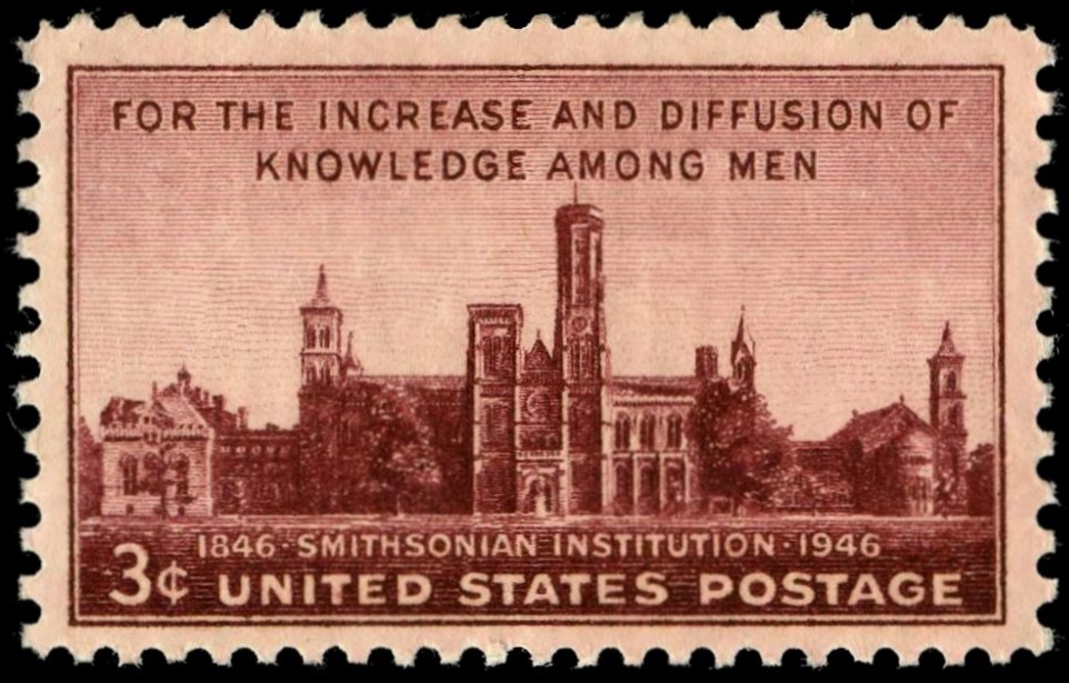 Smithsonian Institution on stamp of USA