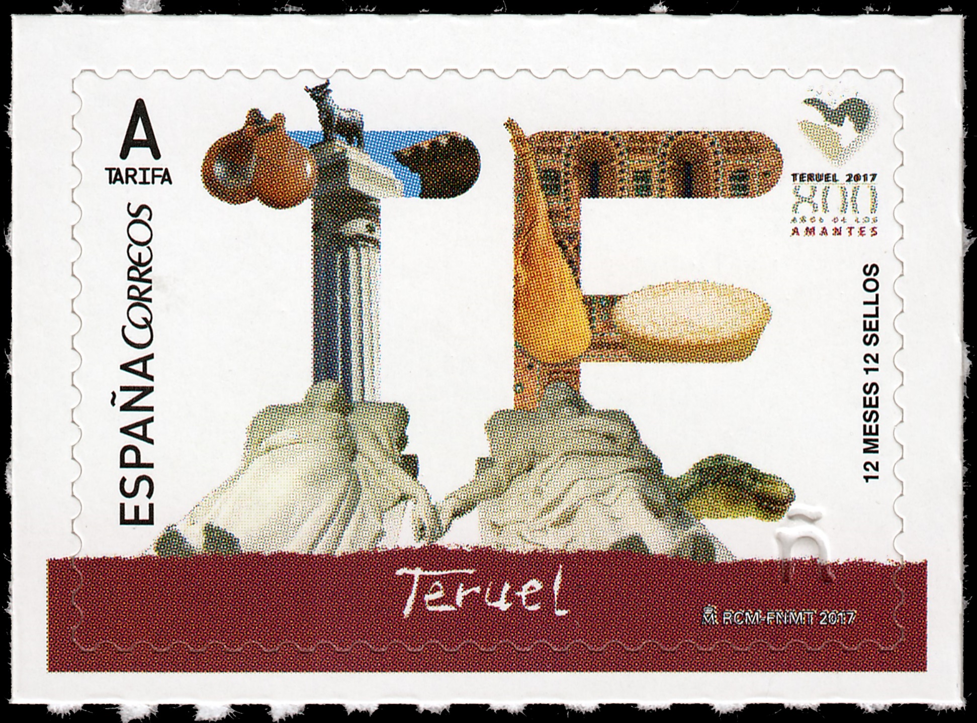 Aragosaurus on stamp of Spain 2017