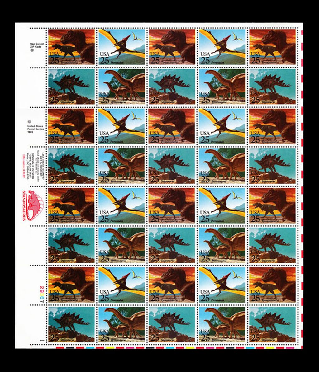  USA 1989 dinosaur stamps