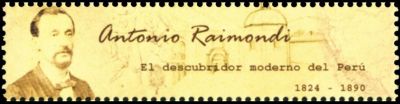 Antonio Raimondi on stamp of Peru 2005
