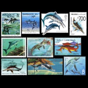 Ichthyosaurus communis  on international stamps