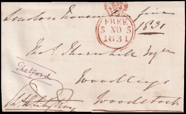 Letter sent by Captain Robert FitzRoy in 1831