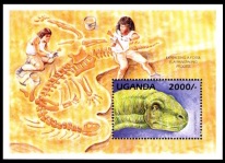 Discovery of Dinosaur in Africa on stamp
