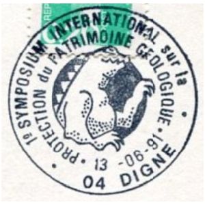 Jean Baptist Lamarck on commemorative postmark of France 1989
