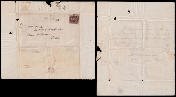 Letter of Joseph Ady, posted in 1841 Letter of Joseph Ady, posted in 1841