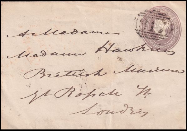 Penny Pink and two Pence Blue postal stationeries from 1841