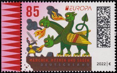 A dragon on stamp of Azerbaijan 2024 