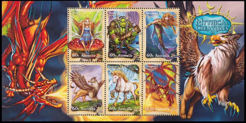 Mythical Creatures on stamps of Australia 2011
