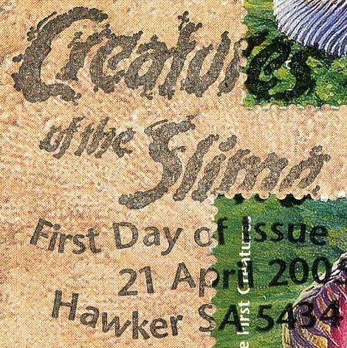 Postmark for FDC of Creatures of the Slimes stamps of Australia 2005