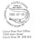 Terminonaris robusta Big Bert on postmark of Canada 1999