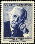 Carlos de la Torre on stamp of Cuba 1958