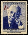 Carlos de la Torre on stamp of Cuba 1960