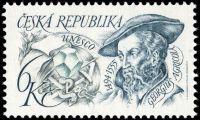 Georg Bauer/Georgius Agricola on stamp of Czech Republic 1994